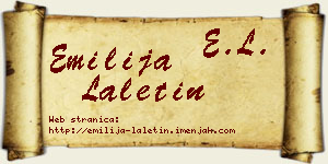 Emilija Laletin vizit kartica